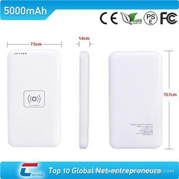 Wireless battery charging with plastic surface and QI standard 5000mah